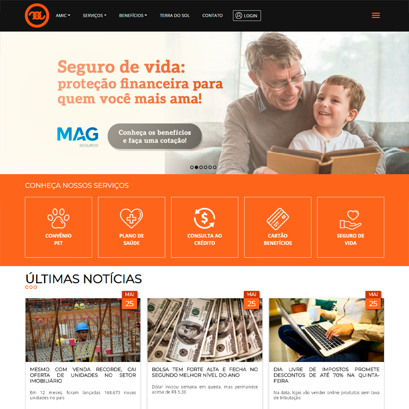 Site institucional No Ar: Amic Oeste